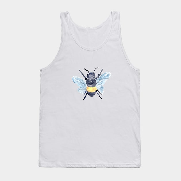 Watercolor Bee Pollinators with florals Tank Top by Harpleydesign